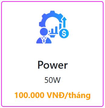 Công suất nguồn điện 50W